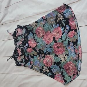 Victoria’s Secret Vintage Floral Slip Dress Nightgown size Medium Lace Accents